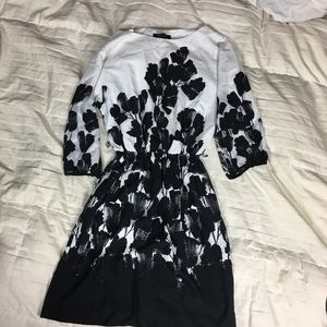 WHBM Black and White Dress in Size Small